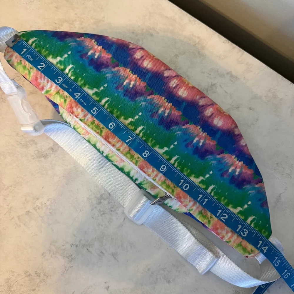 Fila Unisex Fanny Pack Belt Bag, OS, Multicolor Rainbow Tie Dye - Picture 7 of 8